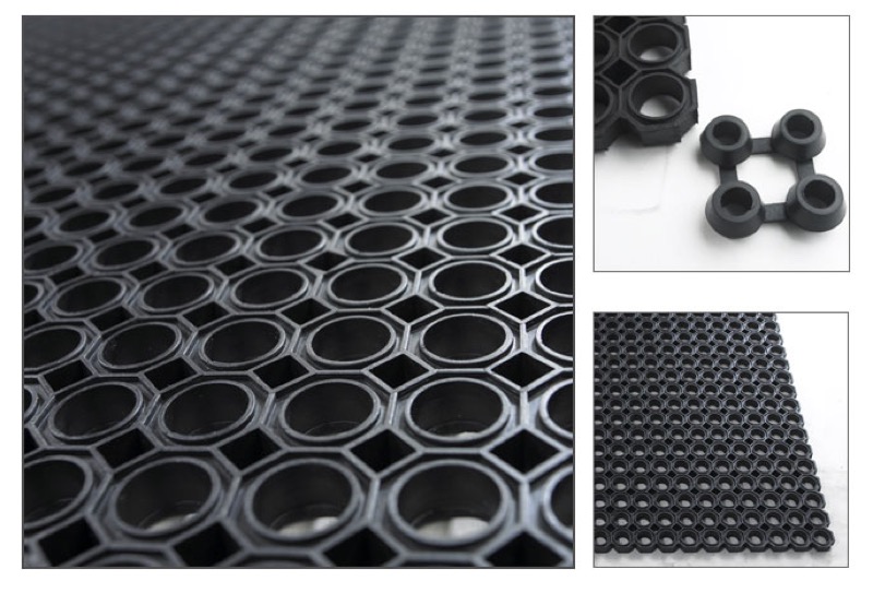Ringmat, open - heavy (R2) 100x150x2,2cm - Rubberindustrie